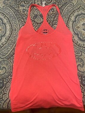 Under Armour Batman Logo Pink Racerback Tank Top